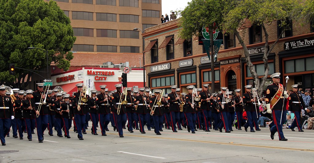 Marine Corps Composite BandPlaying on the Street