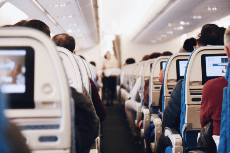 seats inside airplane