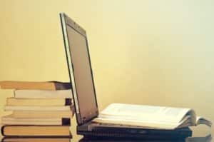 books and laptops