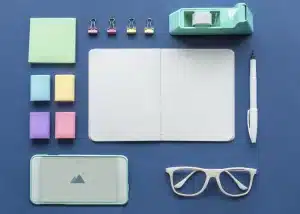 organized items on the desk