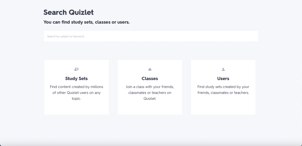 study habit app quilt lets you find study sets, classes, and other users to help you study